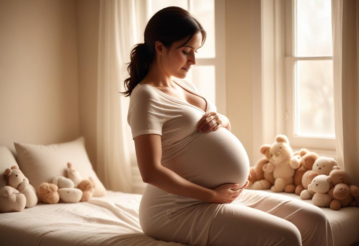 Gravid i vecka 25 illustration
